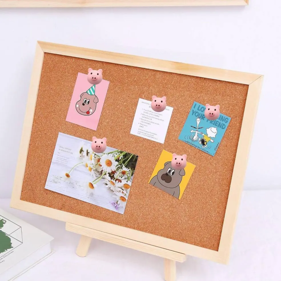 30 pcs pink pig decorative push pins cute resin thumbtacks for cork boards, maps, and office use