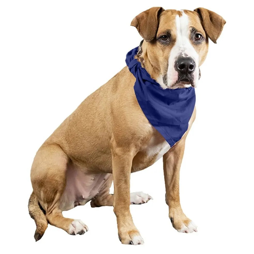 3 Pcs Plain Cotton Pets Dogs Bandana Triangle Shape - Large & Washable