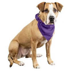 3 Pcs Plain Cotton Pets Dogs Bandana Triangle Shape - Large & Washable