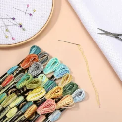 18 Pcs Rainbow Friendship Bracelet String, Embroidery Floss Thread with Color Labels, Cross Stitch Yarn for DIY Bracelet Making, Sewing, Weaving, Tassels & Craft Projects