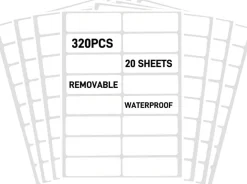 320 Pcs Removable Waterproof Bottle Labels Write On Self Adhesive Organization Labels for Food Containers Jars File Folders Storage Bins Pantry Kitchen 0.62 x 2.35 Inch