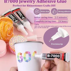 18000PCS Resin Jelly Rhinestones Kit, 3mm Multicolor Flatback AB Rainbow Gems with B7000 Glue Set for DIY Crafts, Shoes, Nail Art, Tumblers, Phone Cases & Jewelry Making
