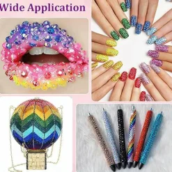 32000Pcs Resin Jelly Rhinestones with 1 Pcs B7000 Jewelry Glue for Bedazzling, Multicolor 3mm Flatback Gems for Crafting, Bedazzler Kit for Book Crafts Clothing Shoes Fabric Decor Nail Art Makeup