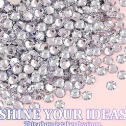 32000Pcs Resin Rhinestones for Bedazzling, Silver Clear Flatback Gems for Diamond Art, Crystal Bedazzler Kit with 3Pcs 10ml B7000 Jewelry Glue for Nail Art Crafting Clothing Book Makeup