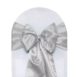 10 PCS Satin Chair Sashes Ribbon Bow