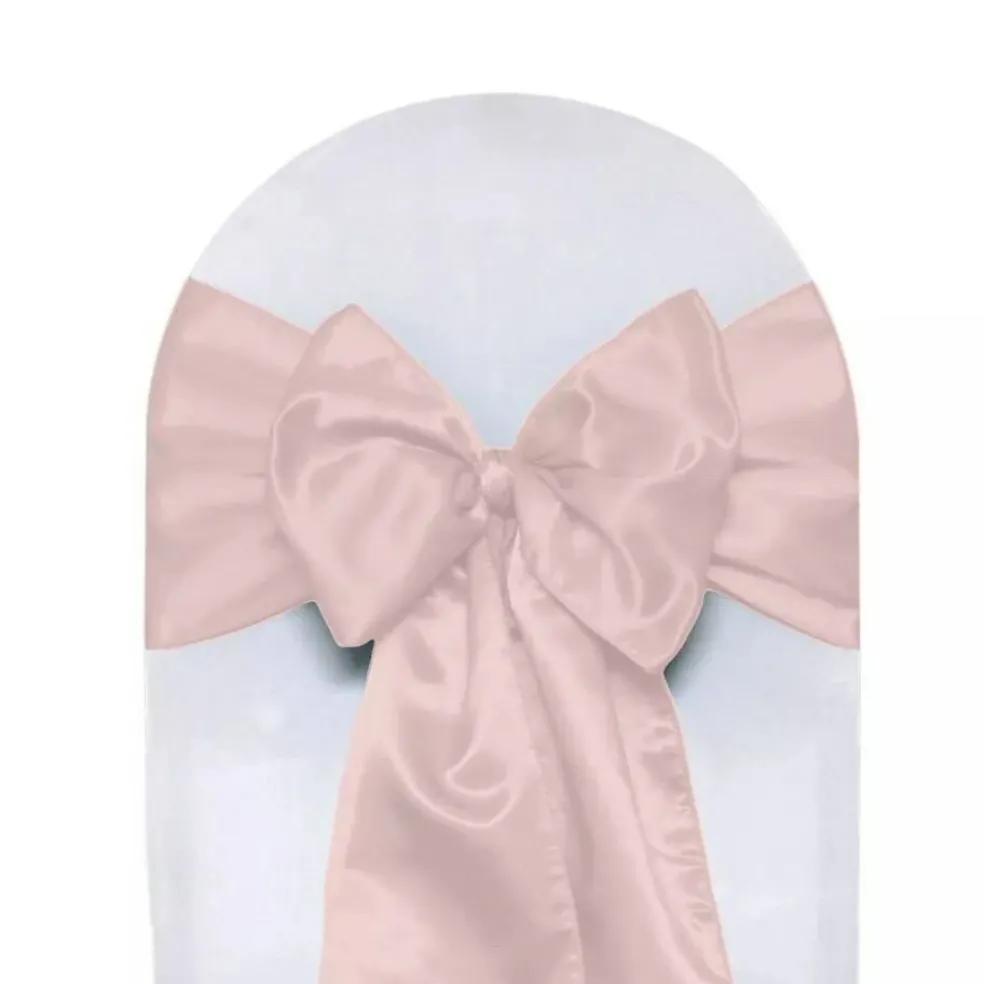 10 PCS Satin Chair Sashes Ribbon Bow