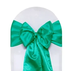 10 PCS Satin Chair Sashes Ribbon Bow