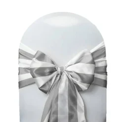 10 PCS Satin Chair Sashes Ribbon Bow
