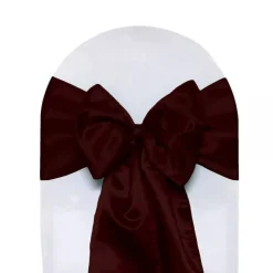 10 PCS Satin Chair Sashes Ribbon Bow