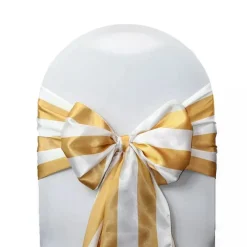 10 PCS Satin Chair Sashes Ribbon Bow