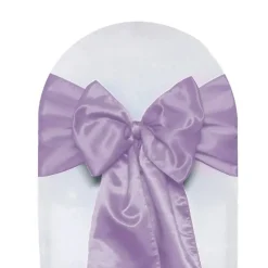 10 PCS Satin Chair Sashes Ribbon Bow
