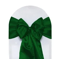10 PCS Satin Chair Sashes Ribbon Bow