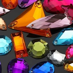 500 Pcs Sewing on Rhinestones - Multicolor