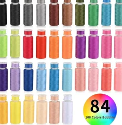 72 Pcs Sewing Thread Kit, 36 Colors Polyester Sewing Machine Thread with 36 Matching Bobbins, 400 Yard Spools, All-Purpose Thread Set for Sewing, Embroidery, Quilting & DIY Crafts
