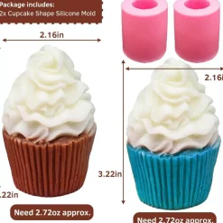 2PCS Silicone Candle Mold