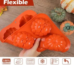 2 Pcs Silicone 3D Pumpkin Cake Mold