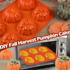 2 Pcs Silicone 3D Pumpkin Cake Mold