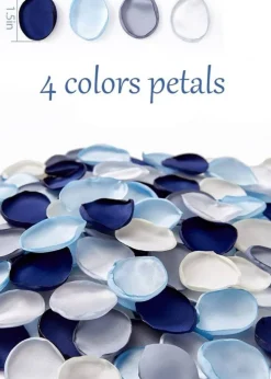 600PCS Silk Rose Petals Navy Blue Wedding Supplies Flower Girl Basket Table Aisle Runner Party Dinner Bridal Shower Decoration