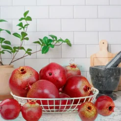 12PCS - Simulation Lifelike Fake Pomegranates Decoration Realistic