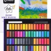 66 Pcs Soft Pastels Square Chalk (64 Colors Short)