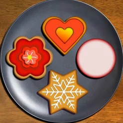 12 PCS Stainless Steel Cookie Cutters Set, Heart Star Flower Round Shapes Baking Molds, Metal Biscuit Cutters for Cookies, Fondant, Pastry, Dough, Cake Decorating and DIY Crafts