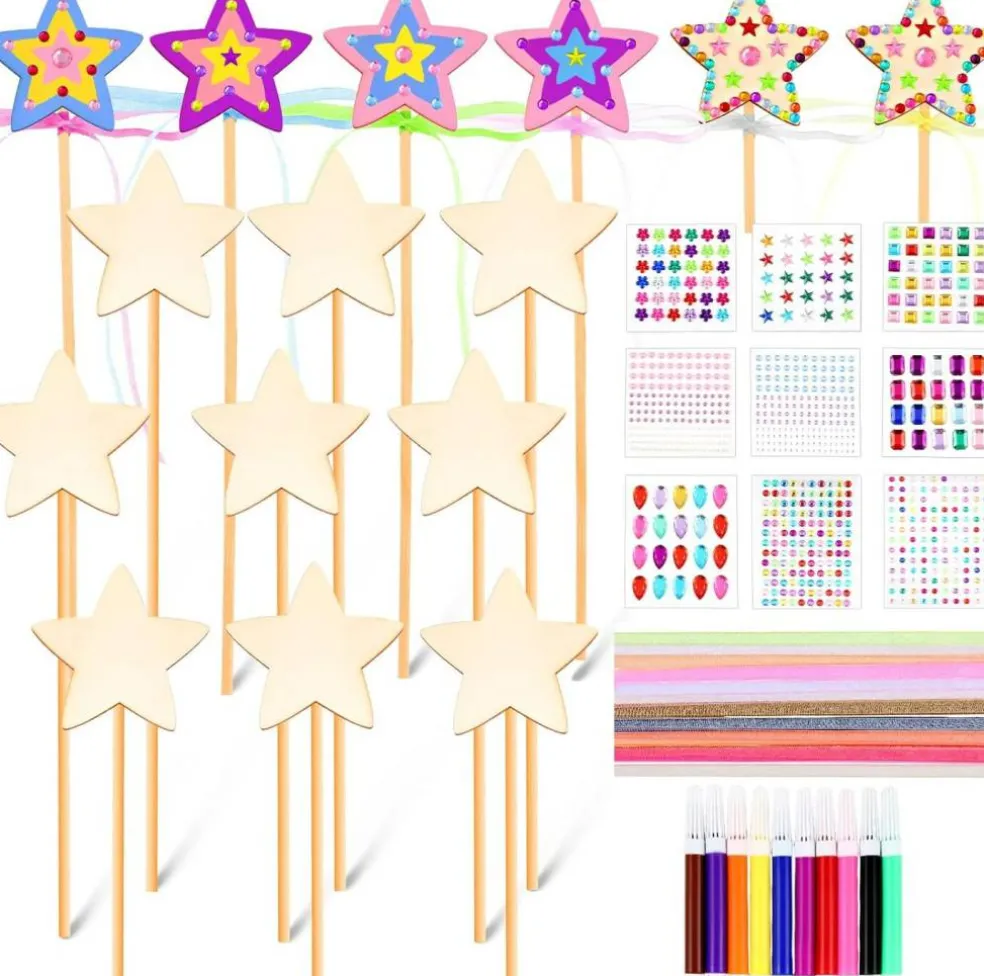 57 Pcs Star Princess Fairy Wands Craft Kits
