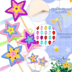 57 Pcs Star Princess Fairy Wands Craft Kits