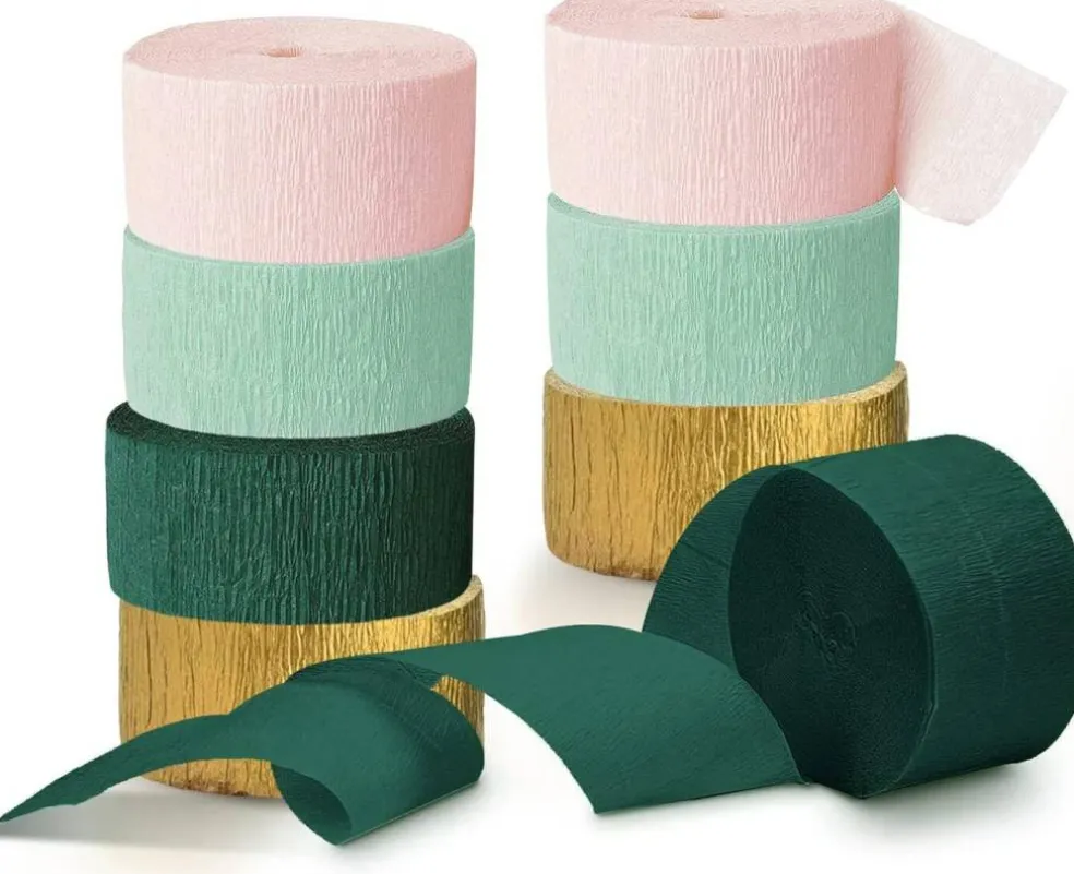 8 pcs Streamers Party Decorations for Wedding(Sage Pink)