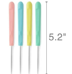 4 Pcs Sugar Stir Needle Scriber Needle Cookie Decorating Supplies Tool 5.2 Inches