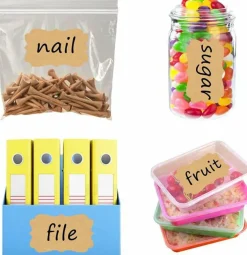 300 Pcs Waterproof Gift Tag Stickers Self Adhesive Handmade Name Labels Matte Lace Jar Bottle Labels for Pantry Storage Wedding Crafts and Gifts