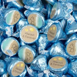 85 Pcs Wedding Candy Hershey's Kisses Milk Chocolate (13.6oz, Approx. 85 Pcs) - Beach - By Just Candy
