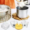 100pcs Wicks with 40pcs Plastic Clear Tea Light Candle Cup Holders set ( 10pcs each )