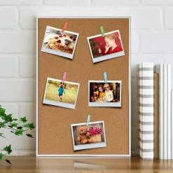 50Pcs Wooden Clips Push Pins Tacks for Cork Board Artwork