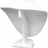 3Pc White Leather Jewelry Necklace Display Bust 8" New