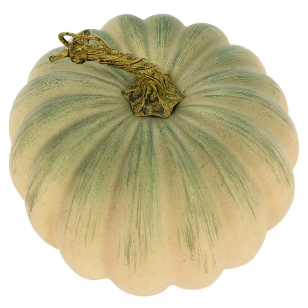 8" Peach & Green Decorative Pumpkin by Ashland®