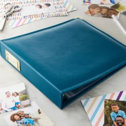 Peacock Blue Faux Leather D-Ring Scrapbook Album by Recollections®