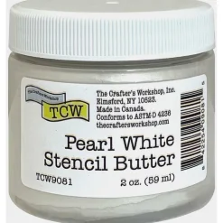 Pearl White 2oz Stencil Butter - The Crafter's Workshop