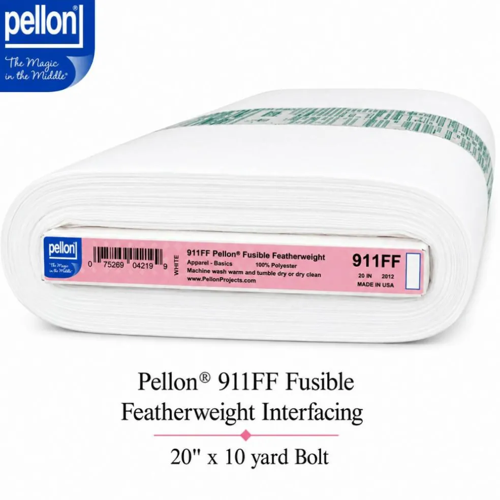 Pellon® 911FF Fusible Featherweight Interfacing – 20" x 10 yard Bolt (White)