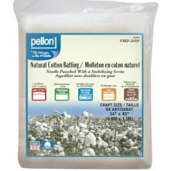 Pellon® 34" x 45" Craft Natural Cotton Batting with Scrim