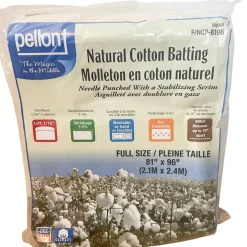 Pellon® 81" x 96" Full Size Natural Cotton Batting with Scrim
