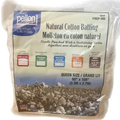 Pellon® 90" x 108" Queen Size Natural Cotton Batting with Scrim