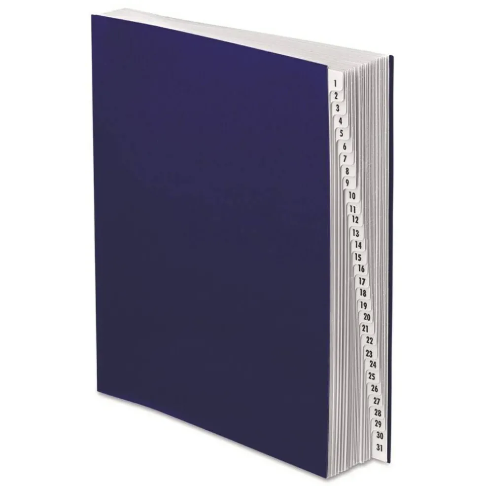 Pendaflex 31 Dividers Date Index Letter Size Expanding Desk File - Dark Blue