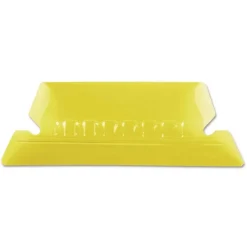 Pendaflex 2 in. Wide 1/5-Cut Transparent Colored Tabs for Hanging File Folders - Yellow (25/Pack)