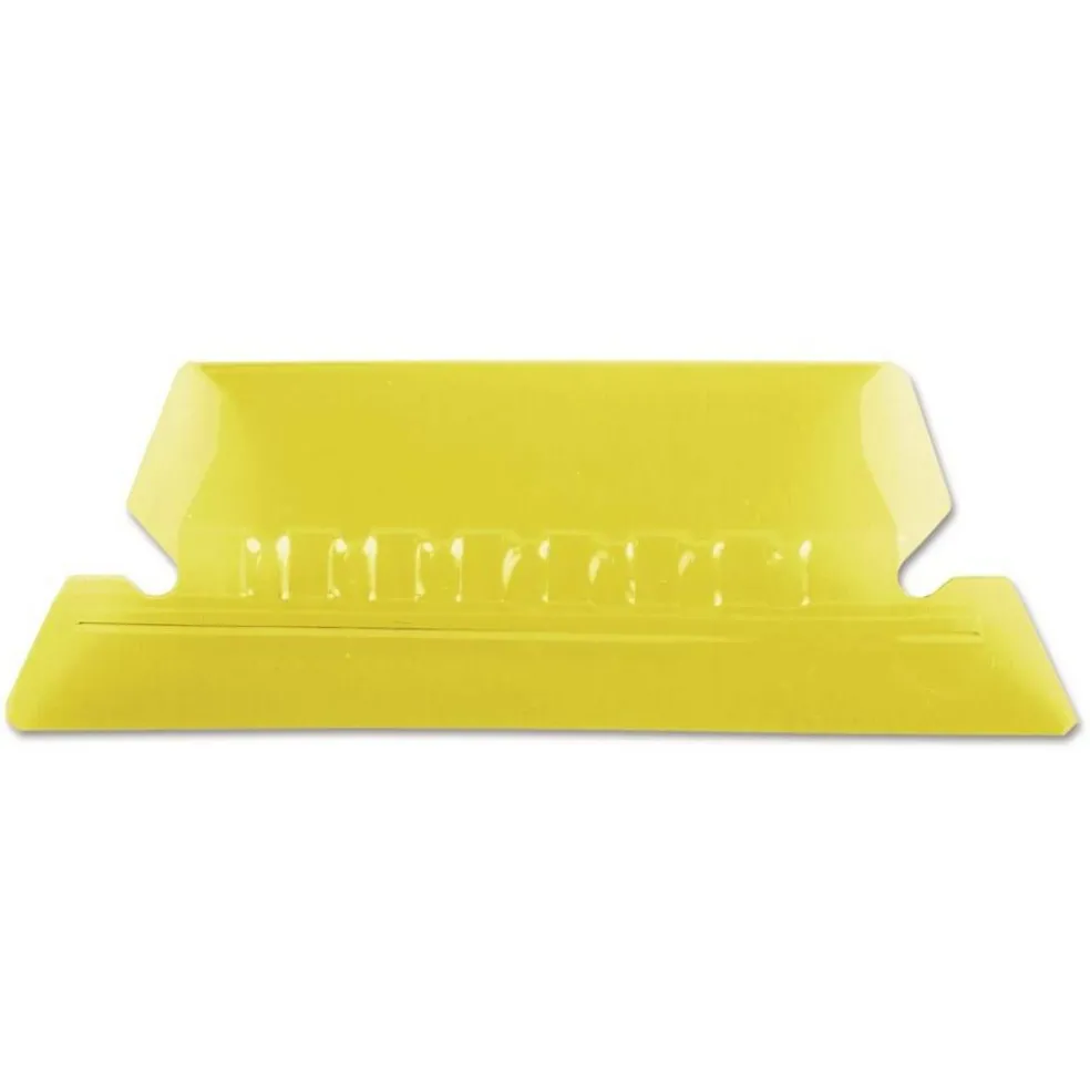 Pendaflex 2 in. Wide 1/5-Cut Transparent Colored Tabs for Hanging File Folders - Yellow (25/Pack)