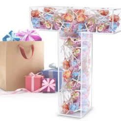7Penn Acrylic Boxes Letter Shaped Candy Decor for Wedding Dessert Decoration