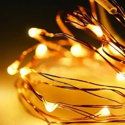 Perfect Holiday 30 LED Copper Fairy String Lights - Battery Operated