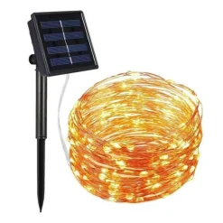 Perfect Holiday 100 LED Copper Wire Solar Fairy Light 32'