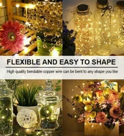 Perfect Holiday 100 LED Copper Wire Solar Fairy Light 32'
