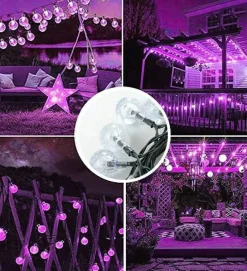 Perfect Holiday 30 LED Solar Bulb String Lights
