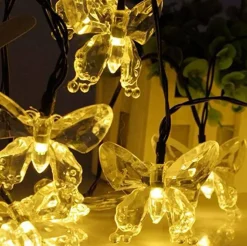 Perfect Holiday LED Solar String Lights - Butterfly Design